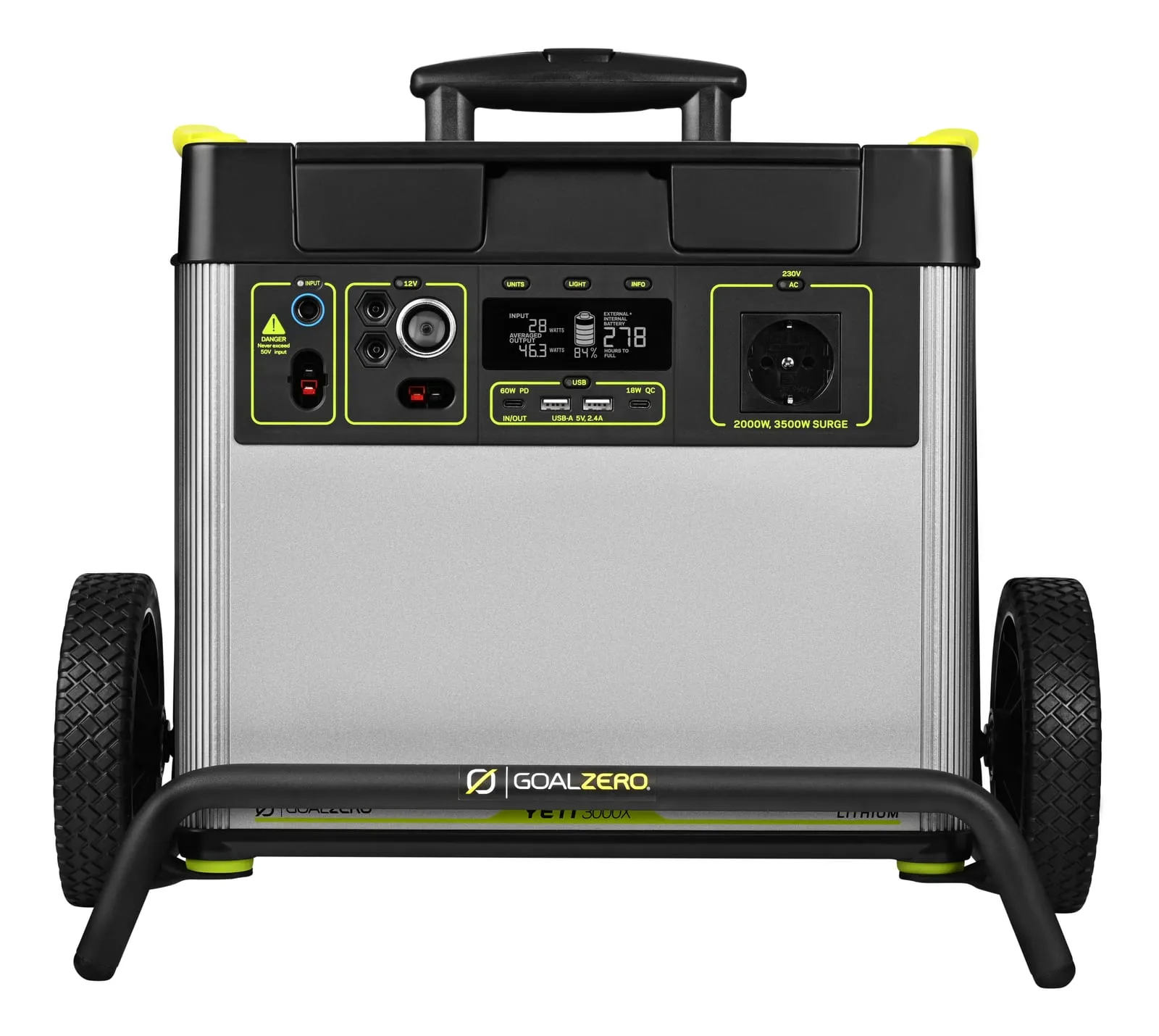 תחנת כח ניידת GOALZERO YETI 3000X - קיבולת 3Wh - הספק 2KW
