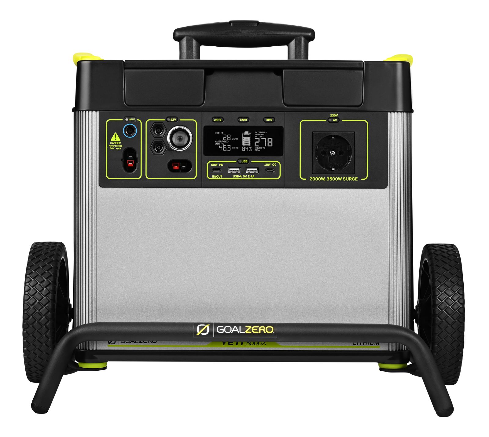 תחנת כח ניידת GOALZERO YETI 3000X - קיבולת 3Wh - הספק 2KW